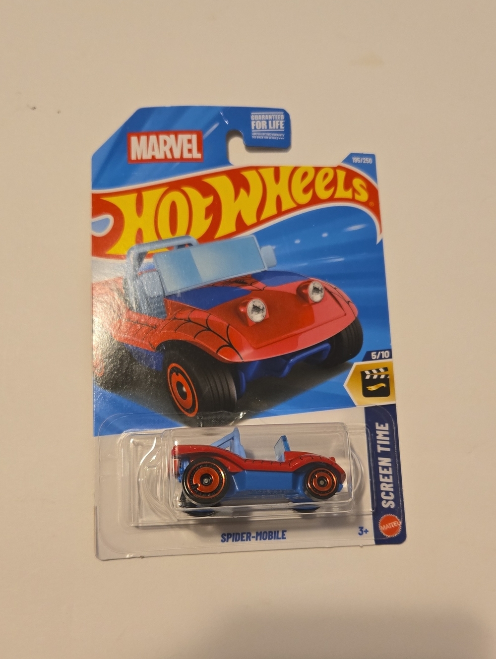 Mattel Hot Wheels Spider-Mobile Toy Car - Red & Blue
